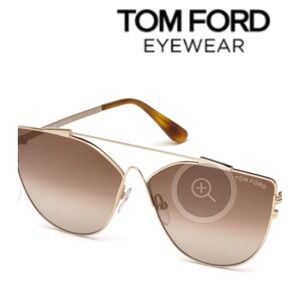 Tom‎ Ford FT0563 28G Shiny Rose Gold Jacquelyn Pilot Sunglasses Lens Category